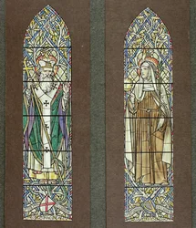 Progetto per vetrate raffiguranti San Patrizio e Santa Brigida nella Cappella dei Santi Scozzesi nell